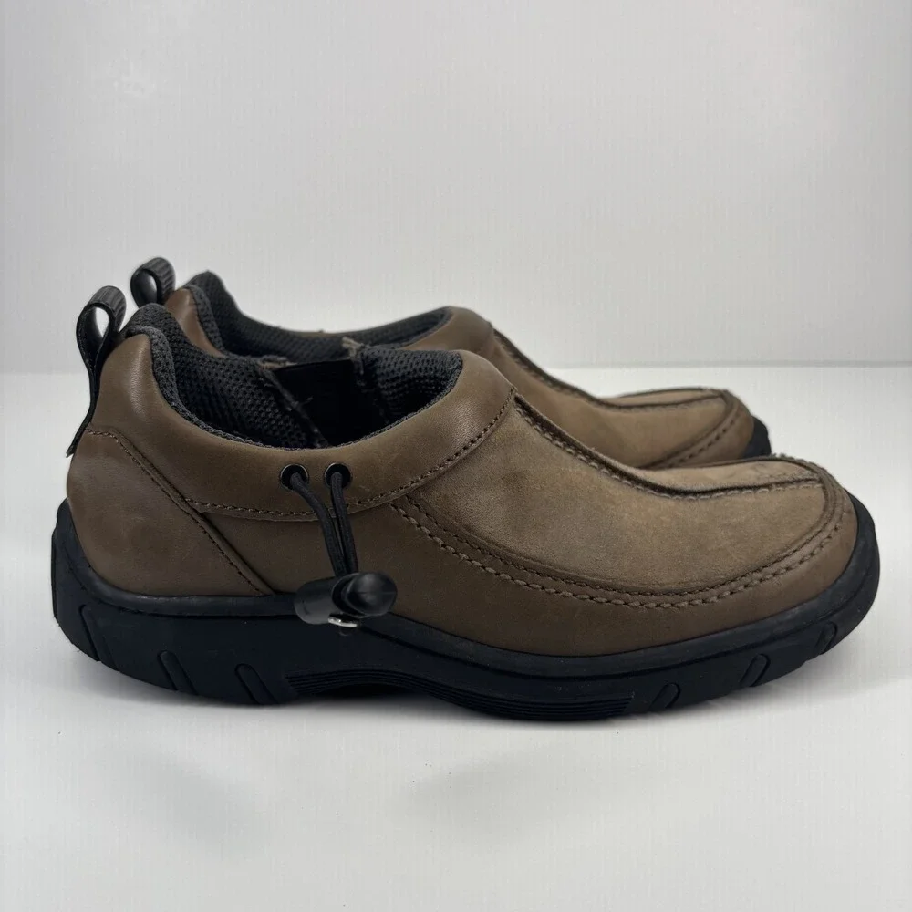 Dr. Martens Men's US 6/UK 5 Vintage Brown Leather Moc Toe‎ Pull-On Casual Shoes